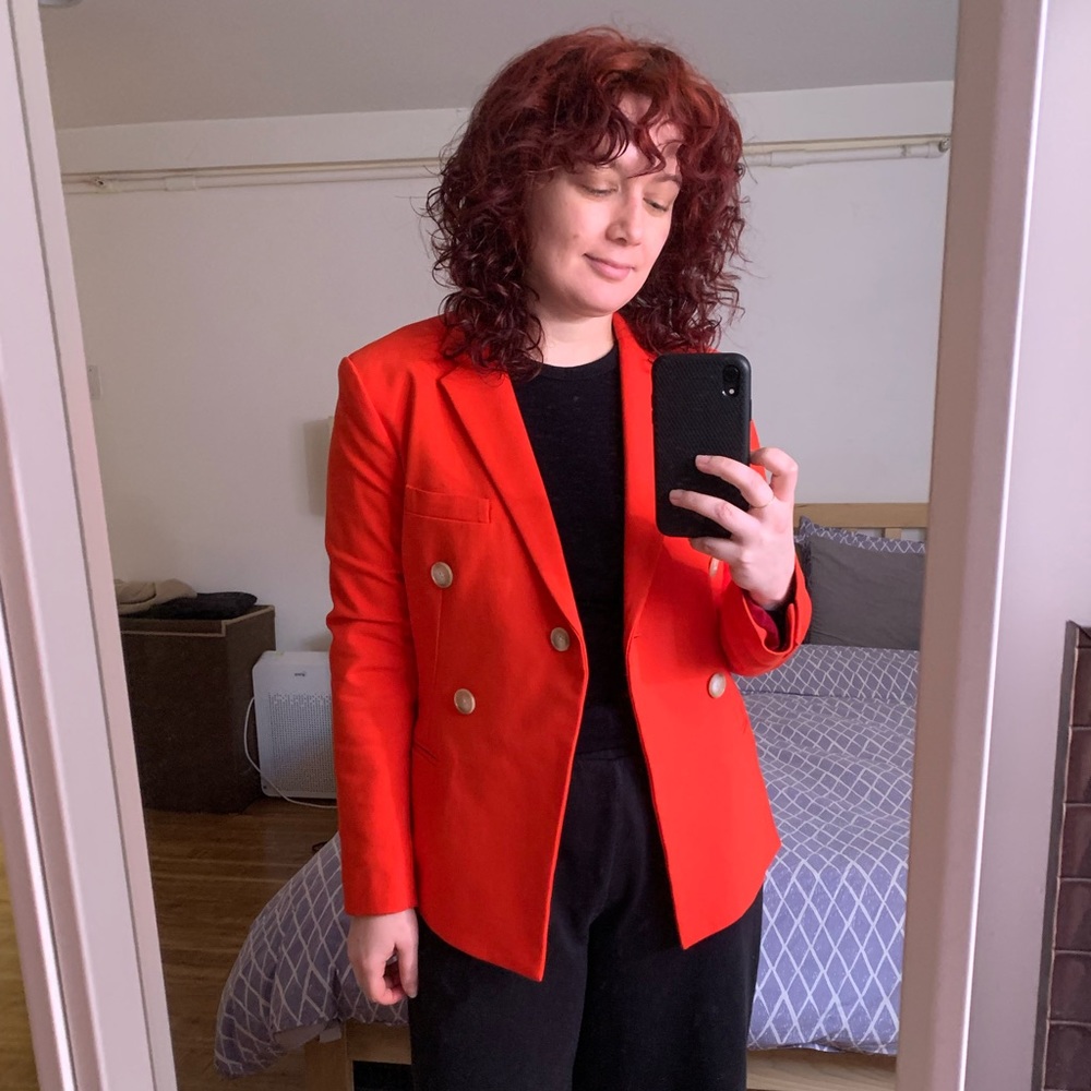 Argent crossover blazer red size 8